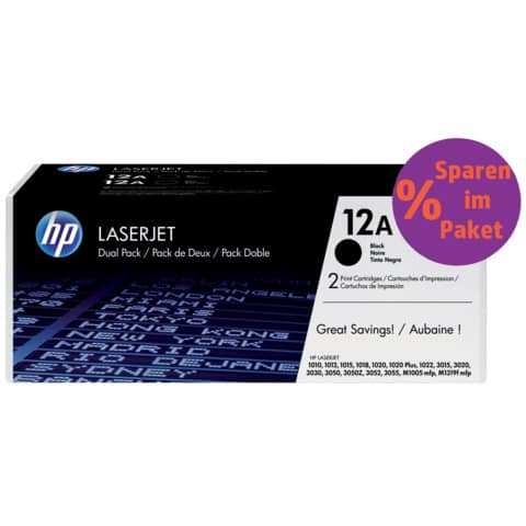 Toner 12A HP nero  Conf. 2 - Q2612AD